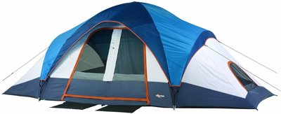 Mountain Trails Grand Pass 18- by 10-Foot, 2-Room 9 to 10-Person Family Dome Tent